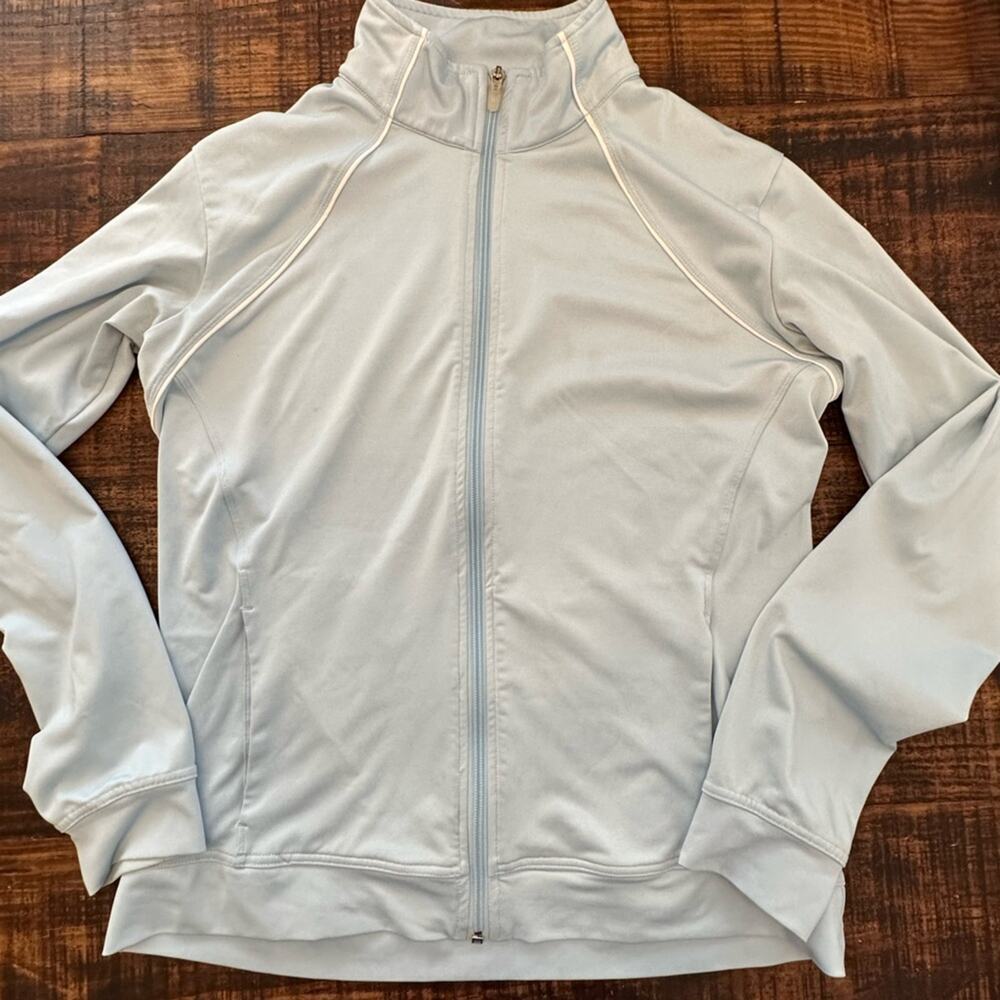 Baby Blue Nike Zip Up Performance Jacket- EUC